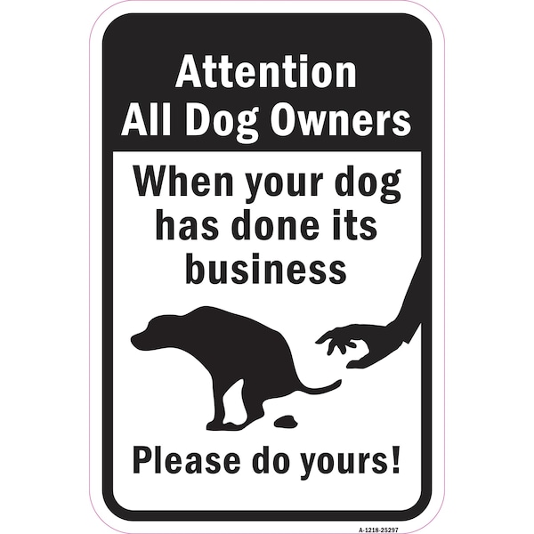 Signmission Safety Sign, 12 in Height, Aluminum, 18 in Length, 25297 A-1218-25297 - main